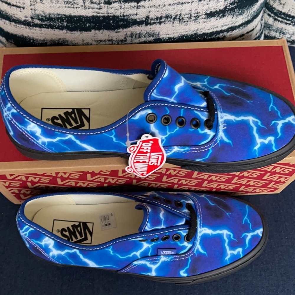 Vans Authentic Lightning Black/Blue MENS - Picture 3 of 16
